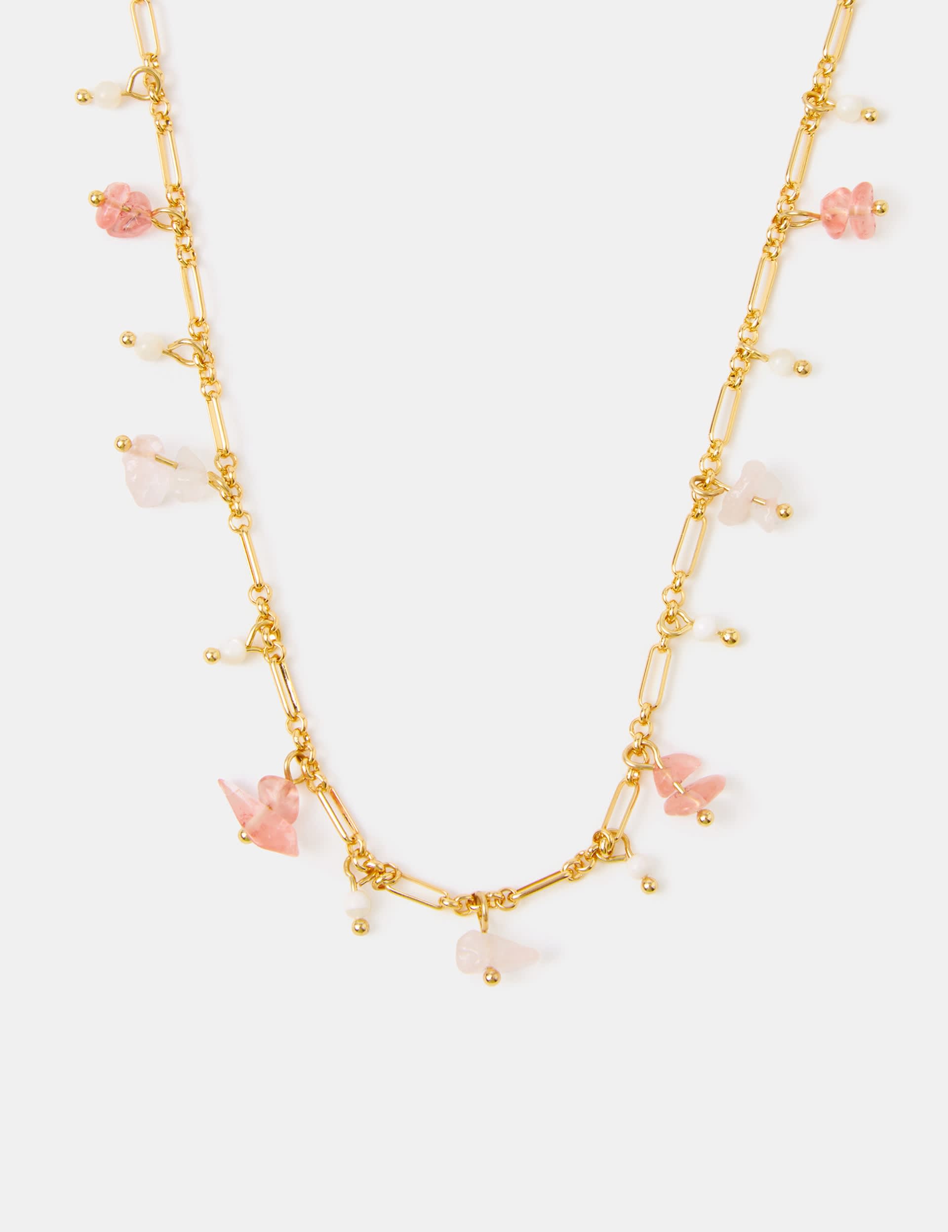 Accessorize gold plated semi precious necklace, UK version
