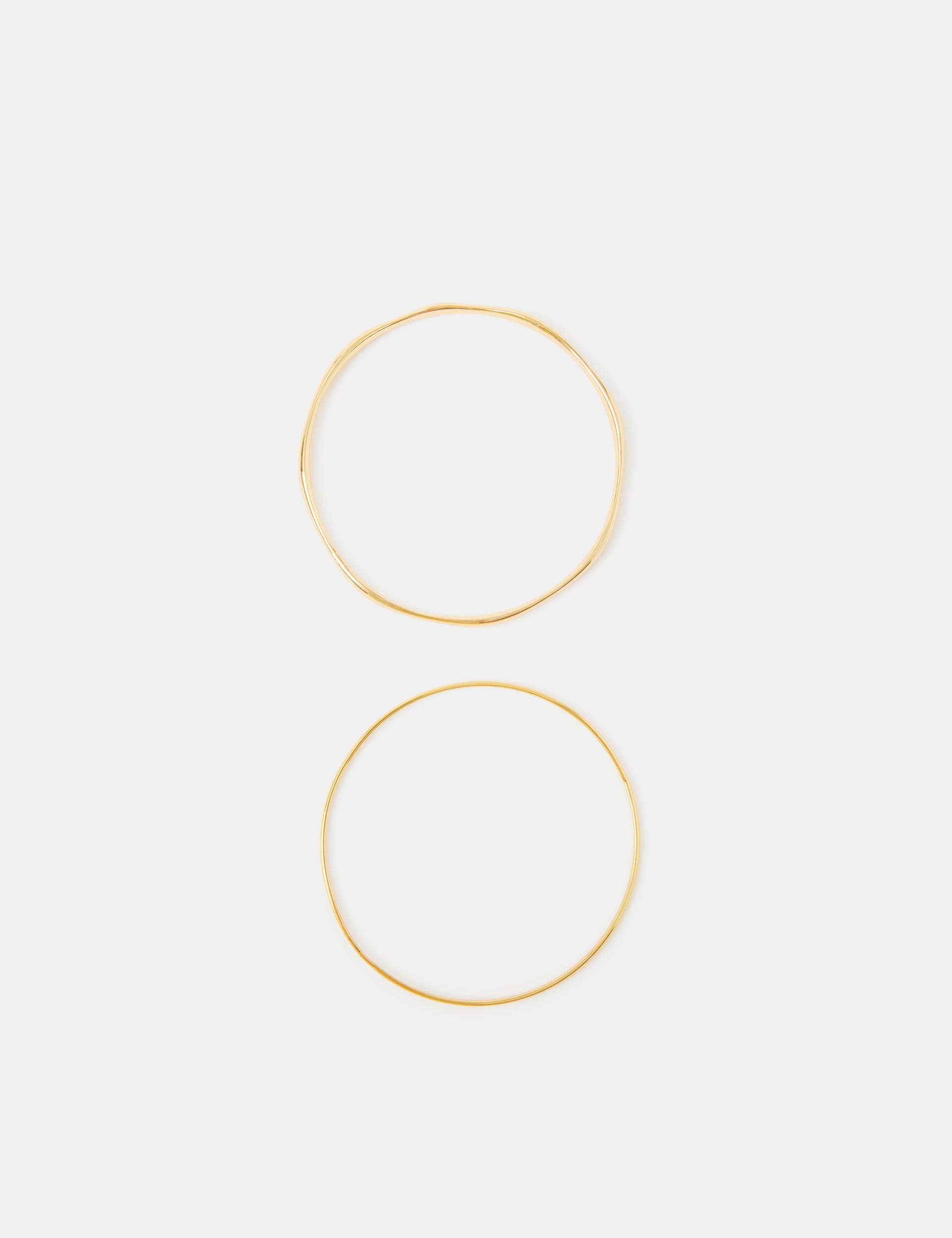 Accessorize 14ct gold plated bangles pack - British product