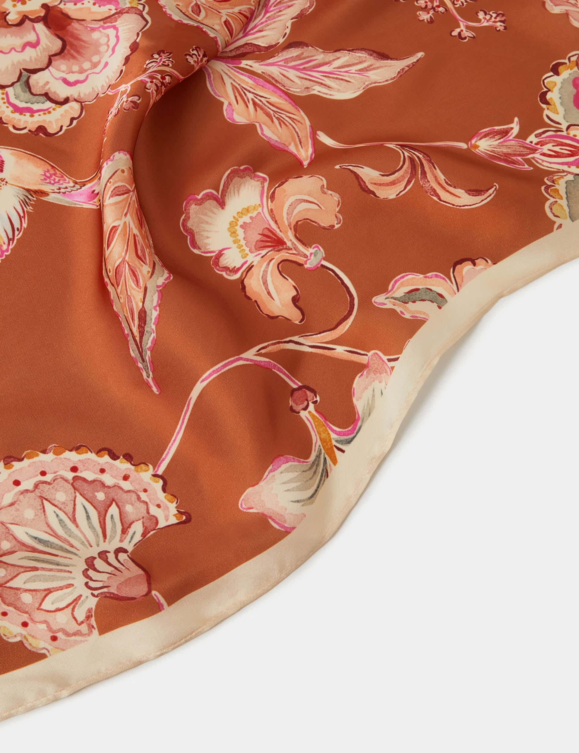 Accessorize satin square scarf floral print, imported from the UK