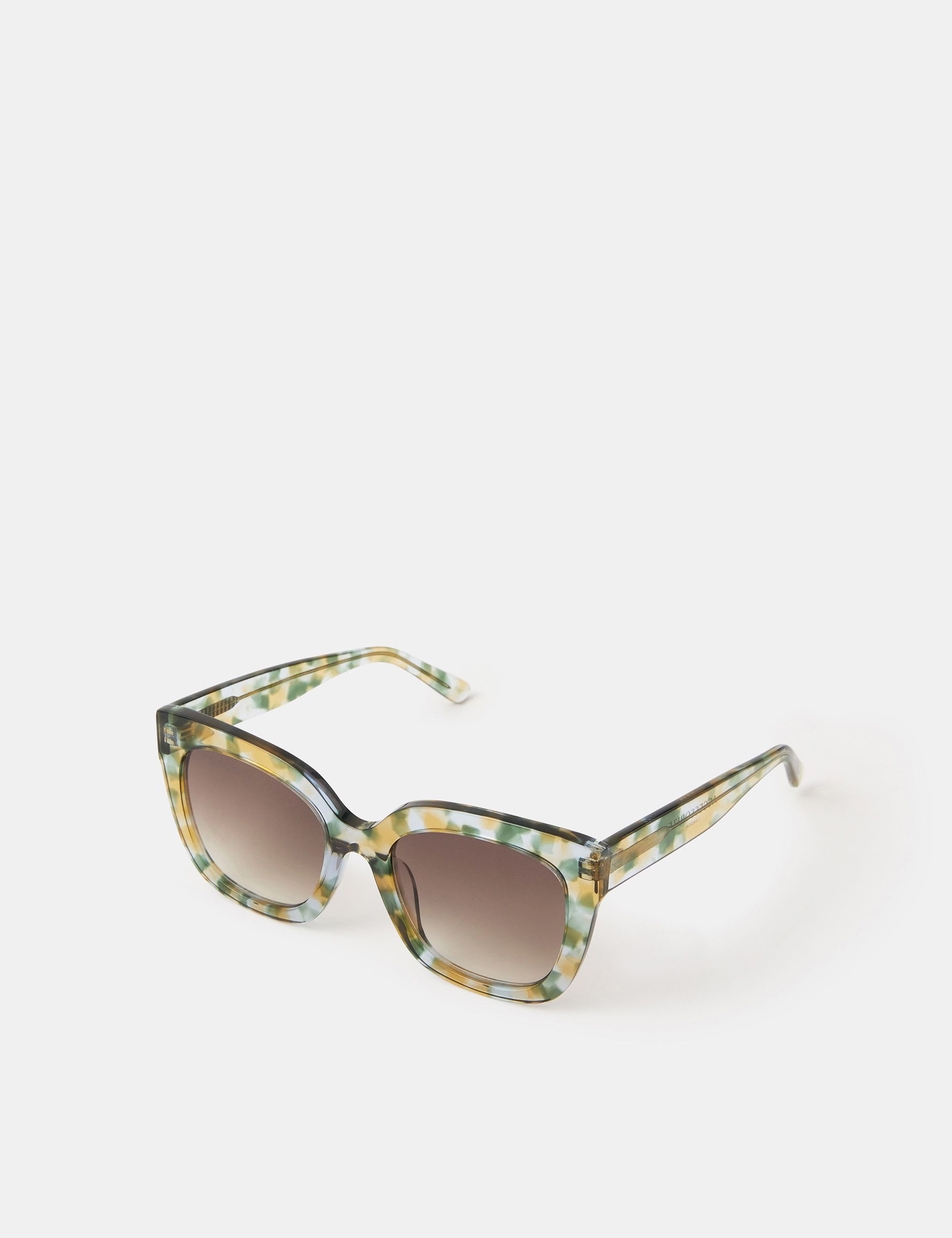 Accessorize oversized square sunglasses with tortoiseshell pattern (British brand)