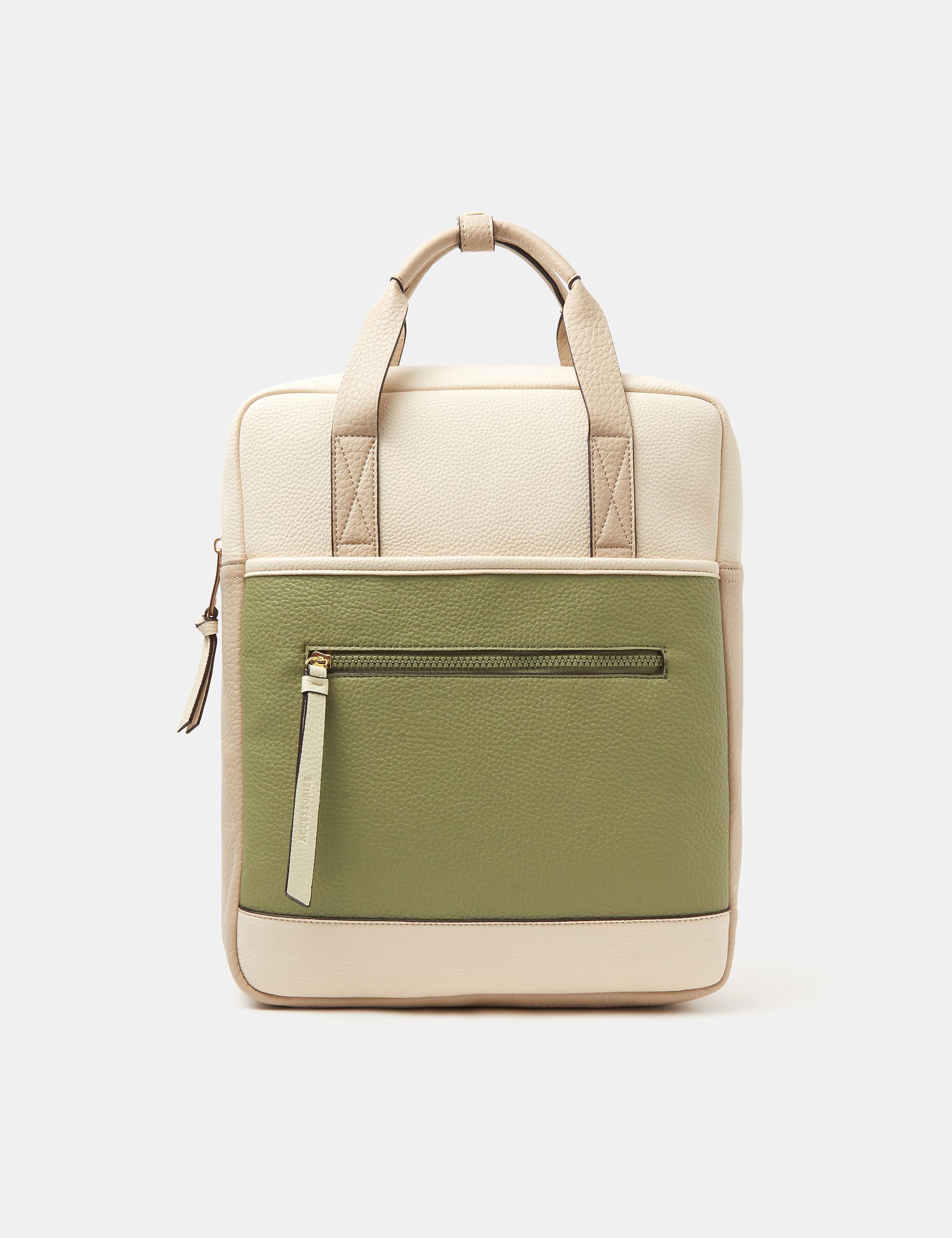 Henkeltasche aus Kunstleder mit Rucksackfunktion von Accessorize