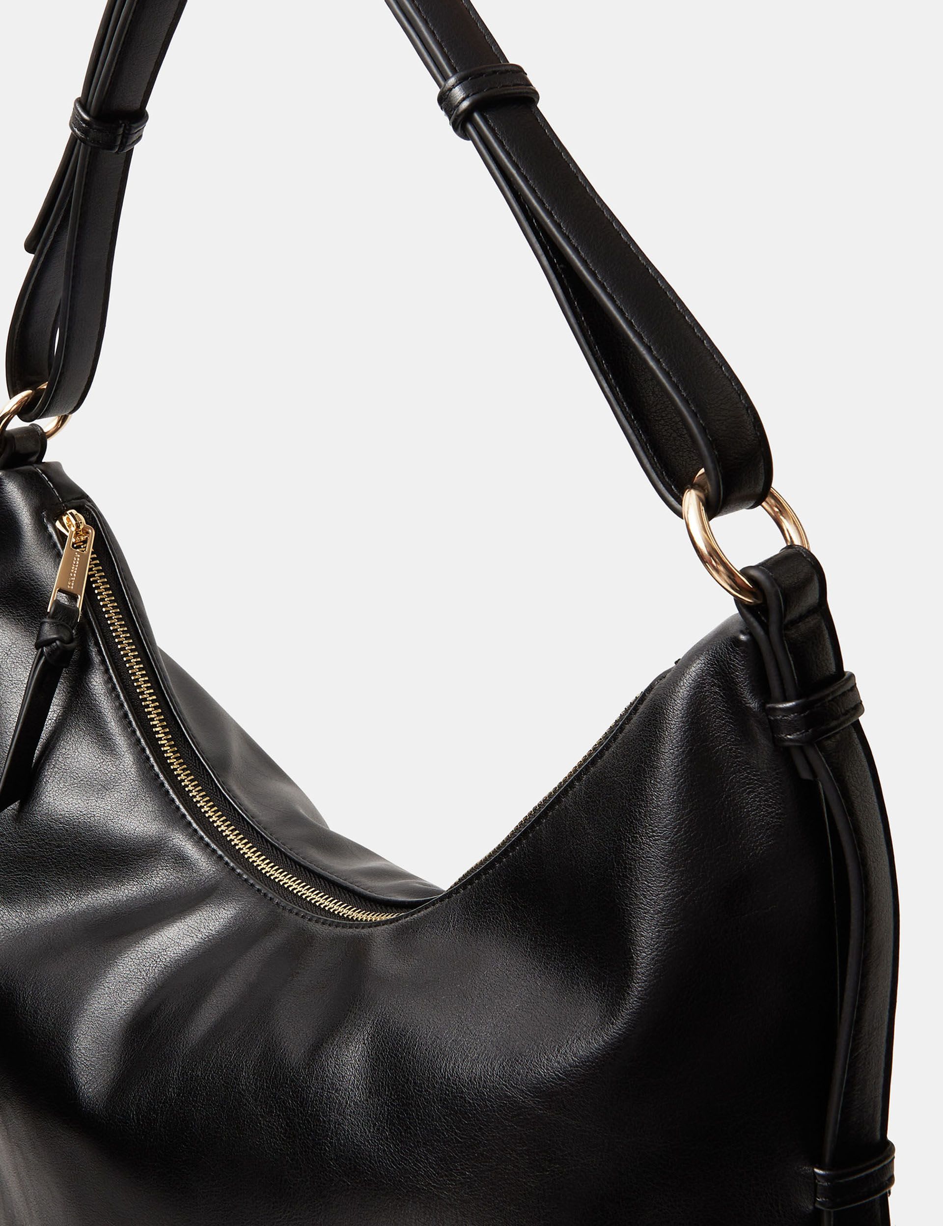 Accessorize shoulder bag slouchy style with zip fastening (British brand)