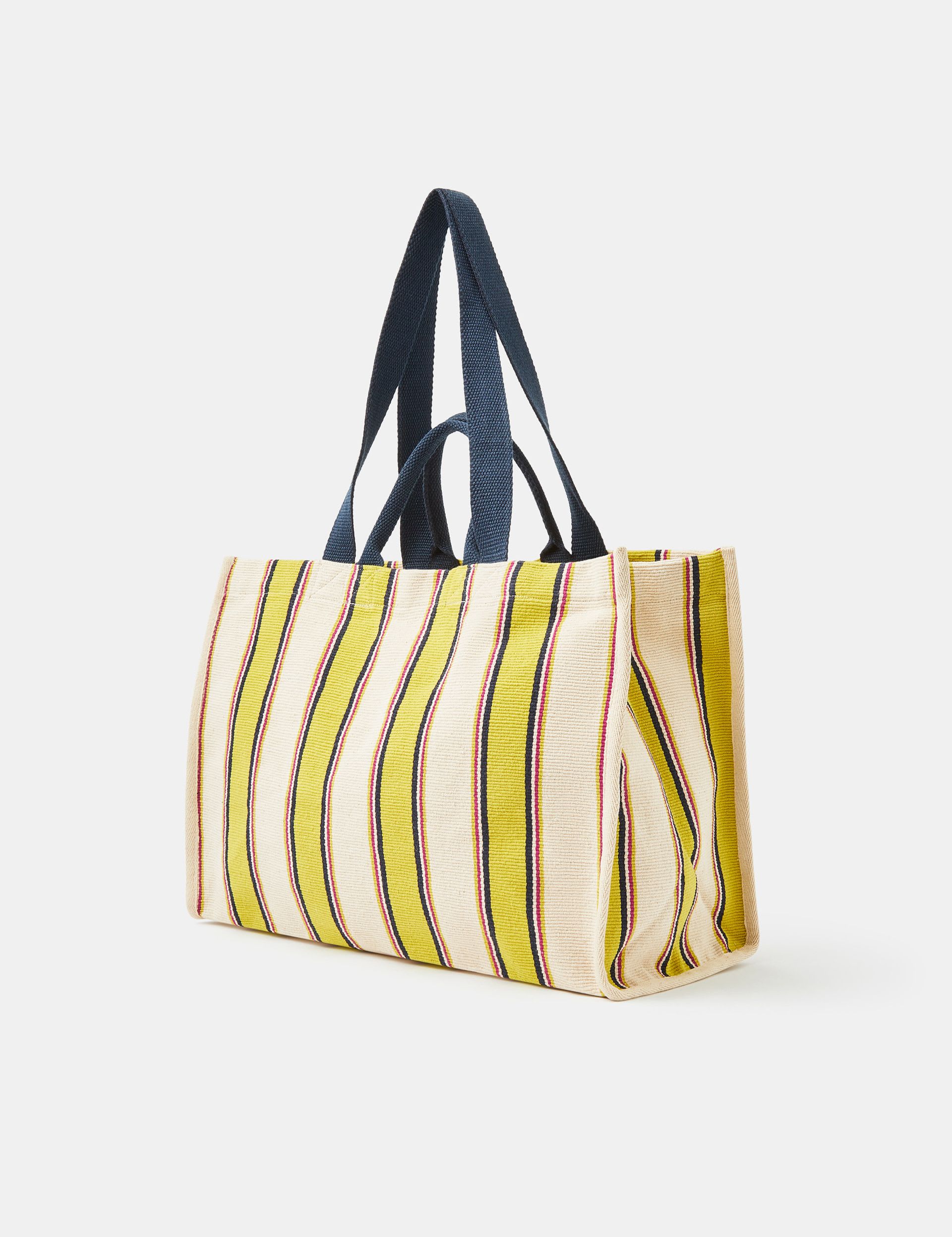 Accessorize cotton rich striped tote bag for beach - British product