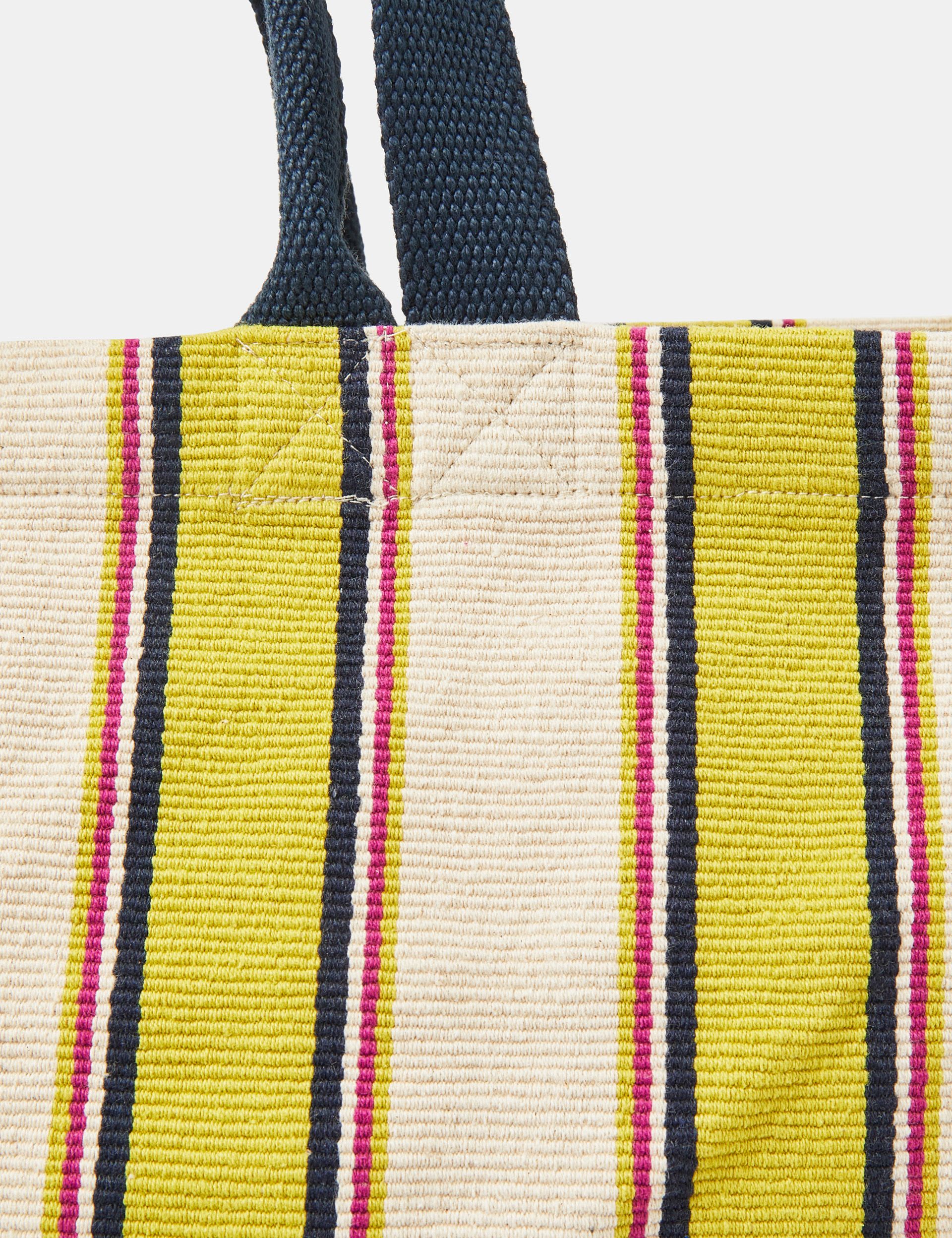 Accessorize cotton rich striped tote bag for beach - British product