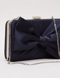 Phase Eight satin bow chain strap clutch bag, UK version