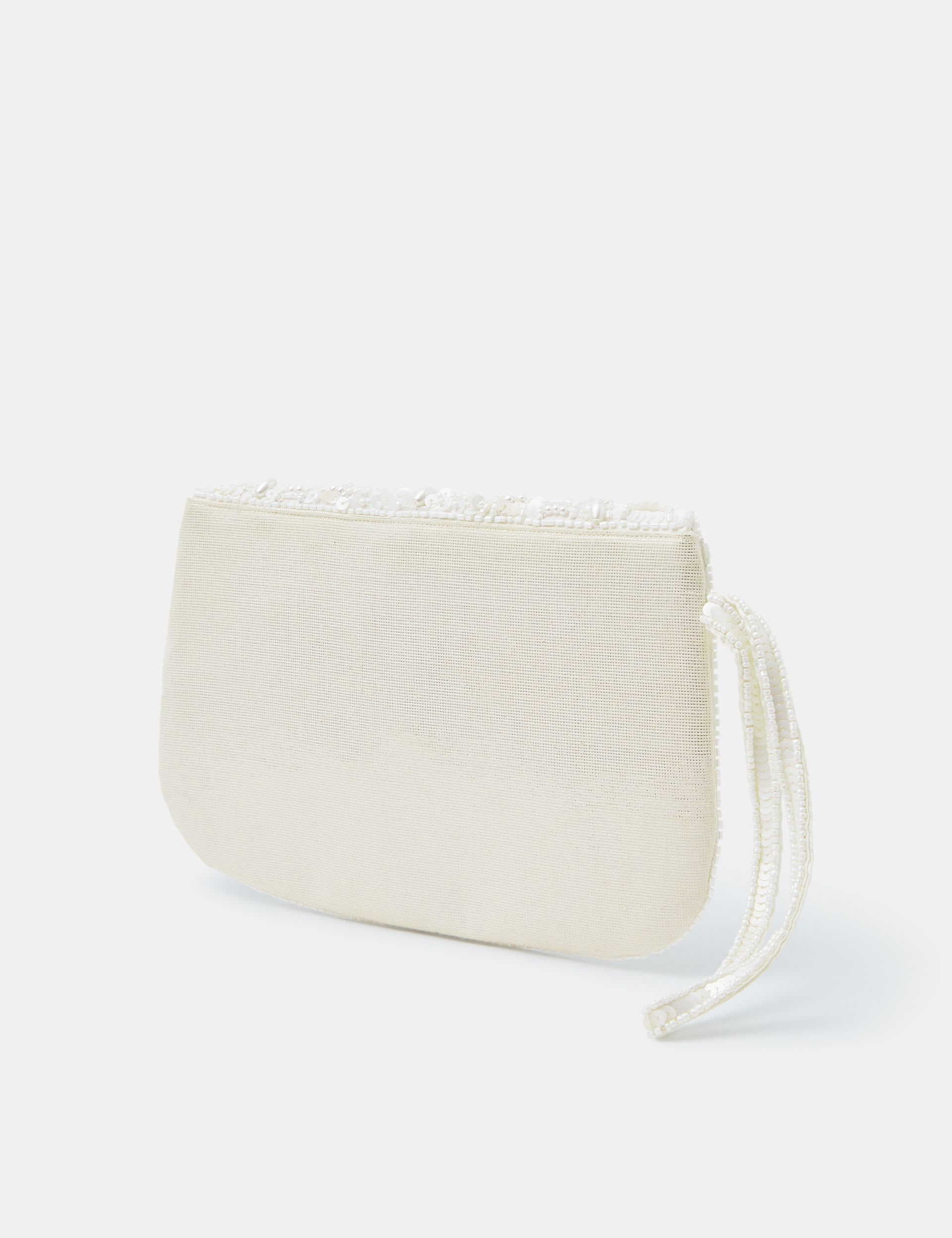 Accessorize beaded embellished clutch bag with sequins, imported from the UK