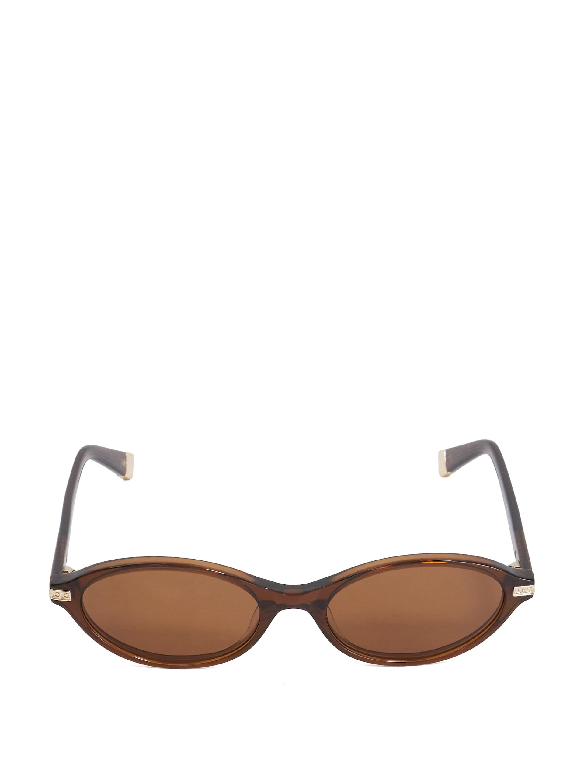 Dune London oval sunglasses acetate frame gold arms, UK version
