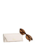 Dune London oval sunglasses acetate frame gold arms, UK version