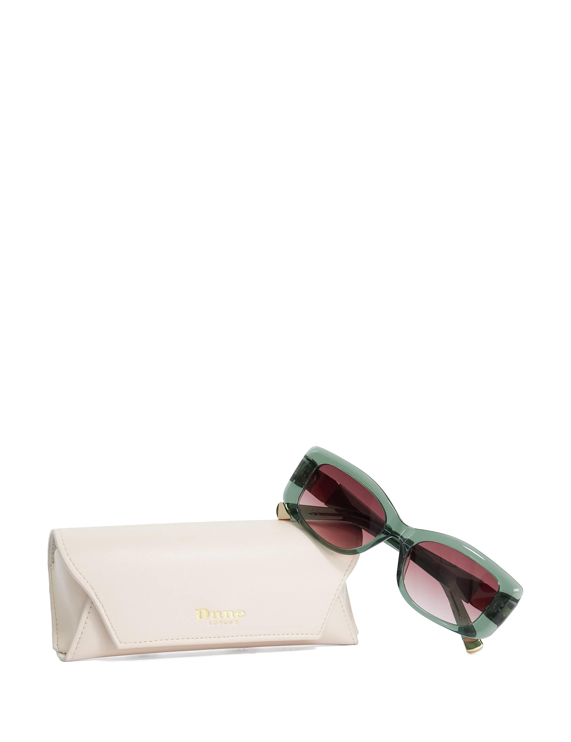 Dune London rectangle sunglasses gold tone detailing - British product
