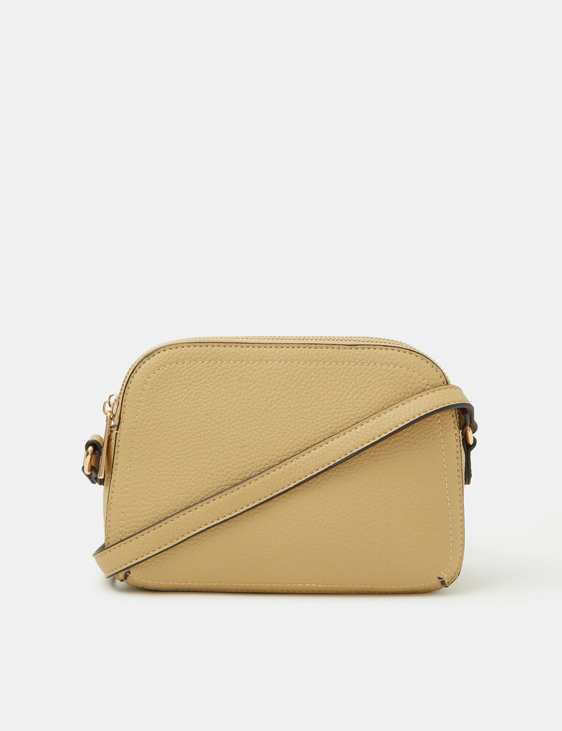 Accessorize Double Zip Cross Body Bag, imported from the UK