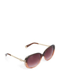 Dune London oversized square sunglasses with bronze tinted lenses, imported from the UK