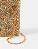 Accessorize embellished chain strap clutch bag, UK version