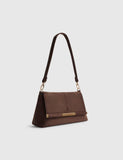 River Island faux suede bar front clutch bag (British brand)