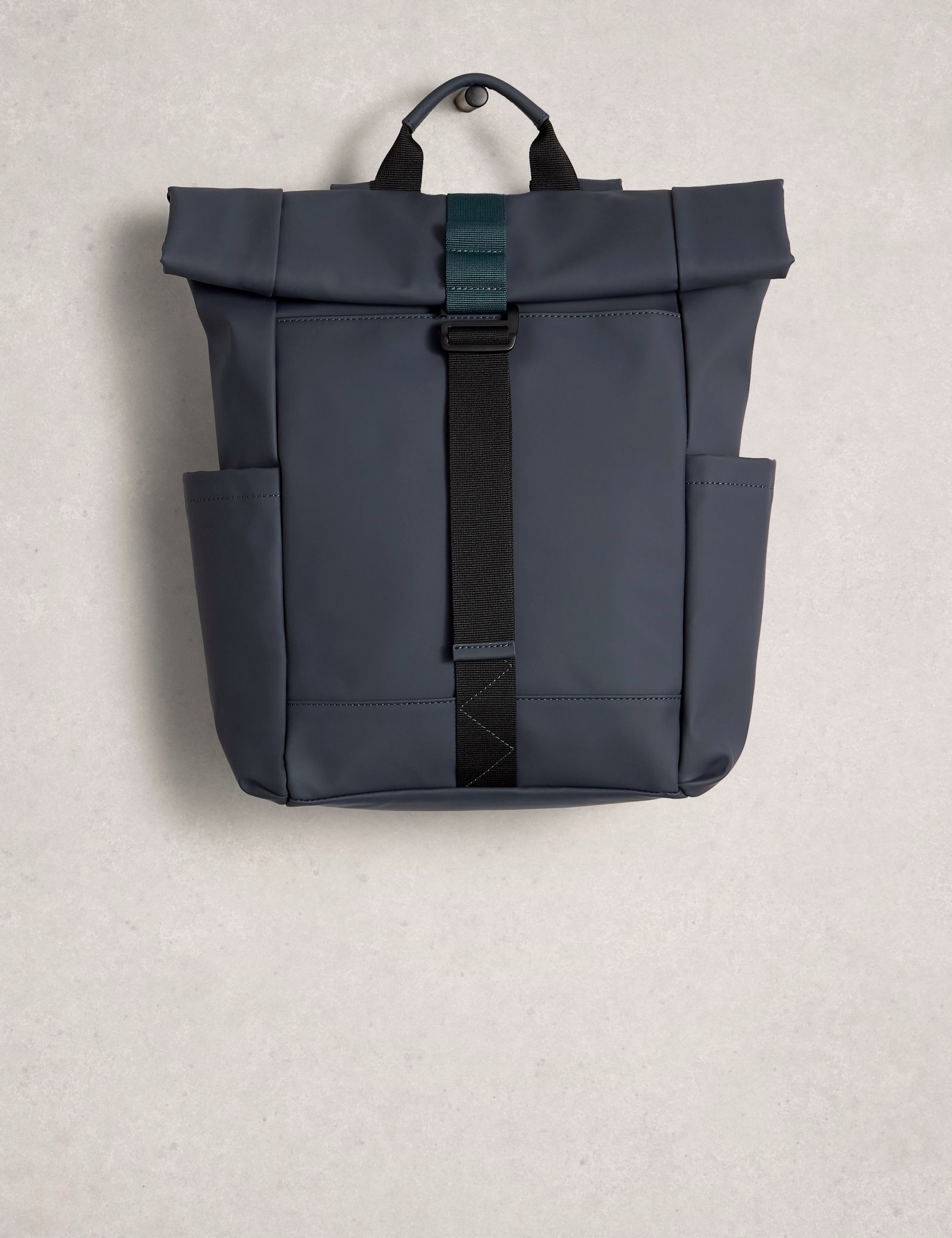 White Stuff rubberised backpack with roll-top closure - British product