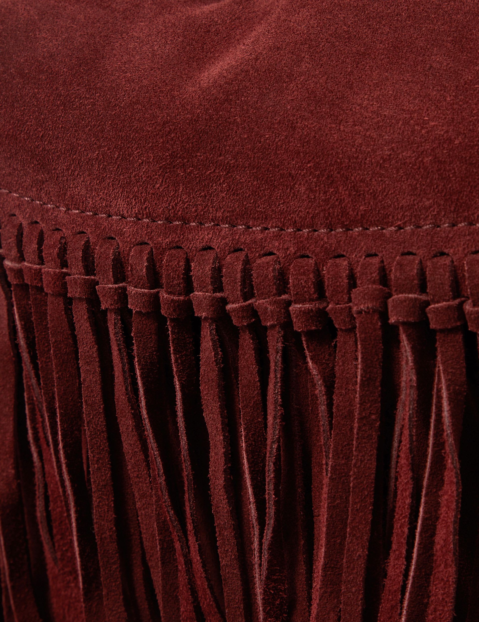 Accessorize suede fringed shoulder bag (British brand)