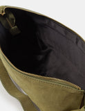 Accessorize suede shoulder bag with zip closure, imported from the UK
