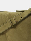 Accessorize suede shoulder bag with zip closure, imported from the UK