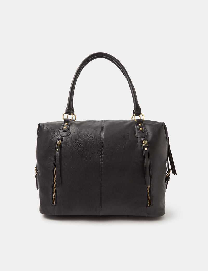 Accessorize faux leather shoulder bag with zip detail - British product