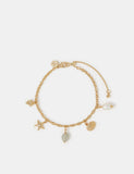 Accessorize gold plated rose quartz pendant necklace, UK version