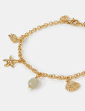 Accessorize gold plated rose quartz pendant necklace, UK version