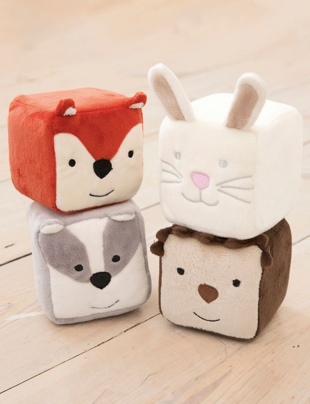 4pk Soft Woodland Cubes GOODS M&S   