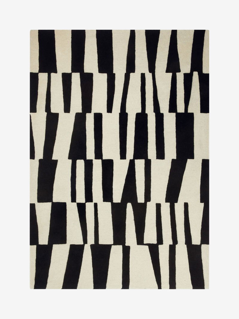 Jasper Conran London monochrome papercut wool tufted rug, UK version