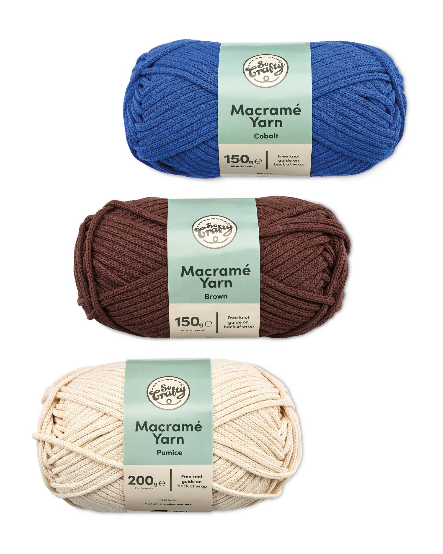 Macrame yarn in 100% cotton 150-200g - British product