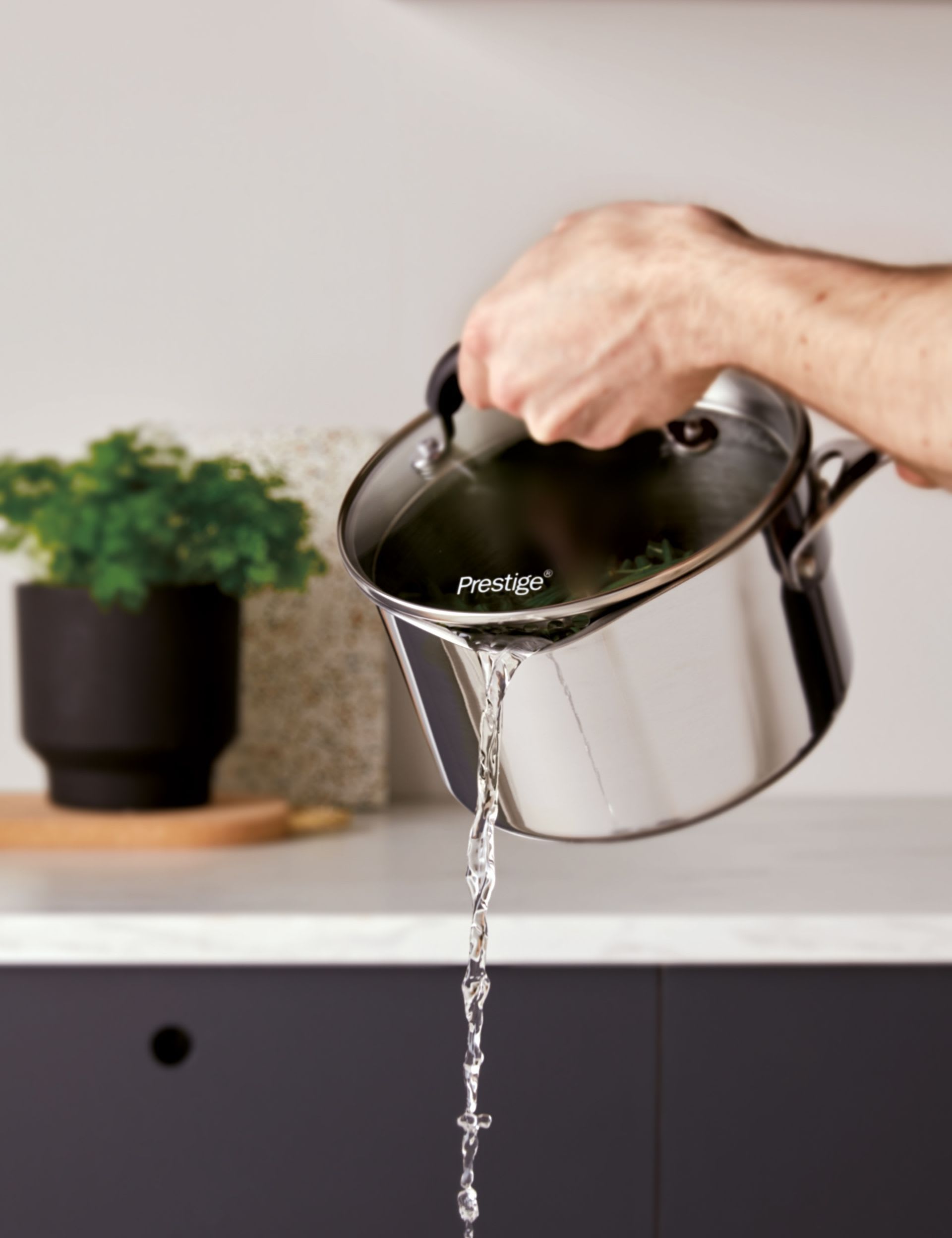Prestige stainless steel 16cm saucepan - British product