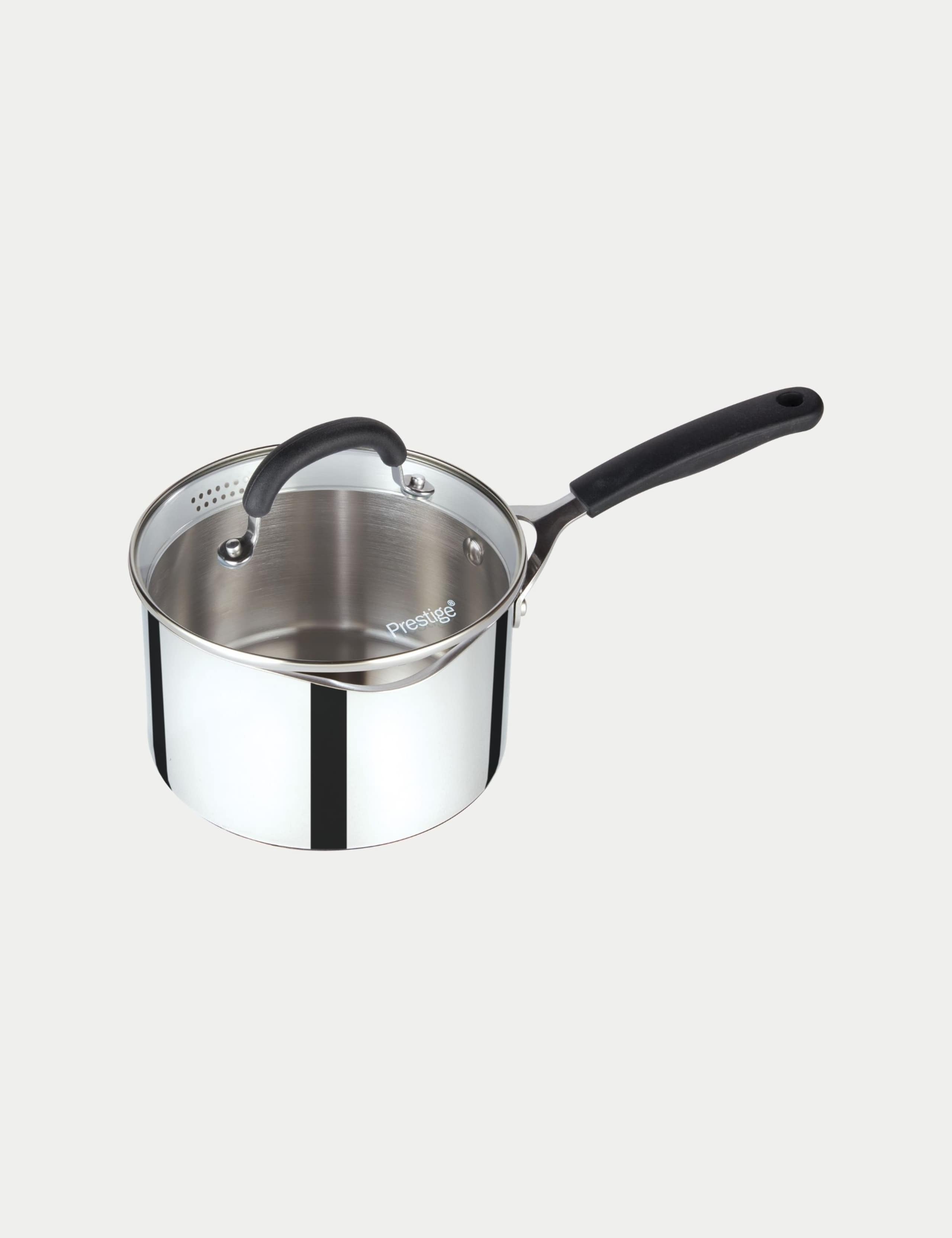 Prestige stainless steel 20cm saucepan, UK version