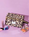 The Flat Lay Co. leopard print makeup box bag, imported from the UK