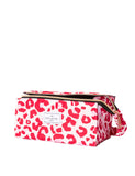 Flat Lay Co. pink leopard makeup box bag, imported from the UK