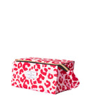 Flat Lay Co. pink leopard makeup box bag, imported from the UK