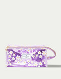 The Flat Lay Co. makeup jelly box bag in lilac daisy imported from the UK