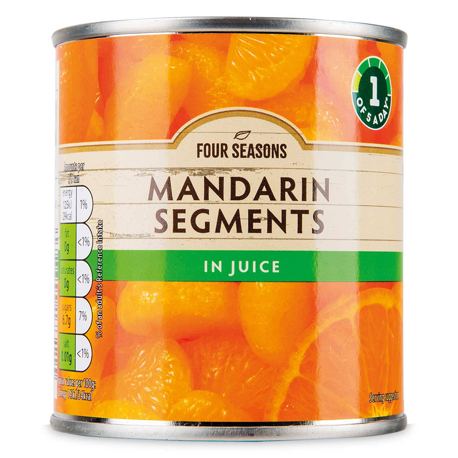 Canned mandarin oranges in juice - British product
