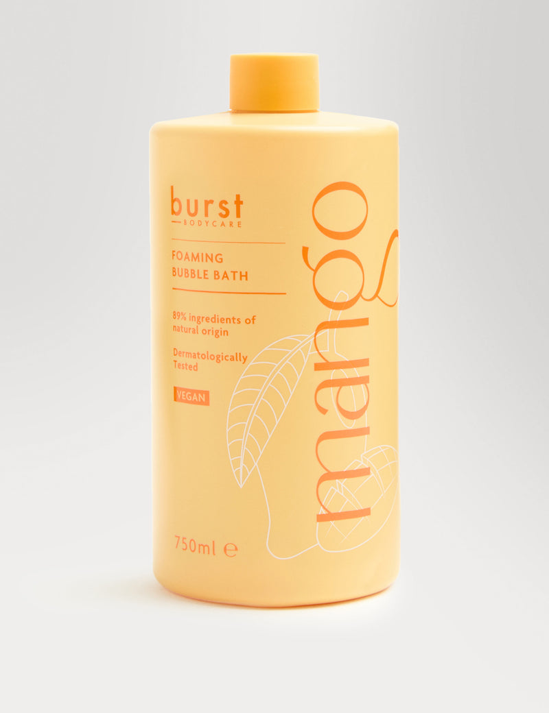 Burst Bodycare mango bubble bath 750ml, imported from the UK