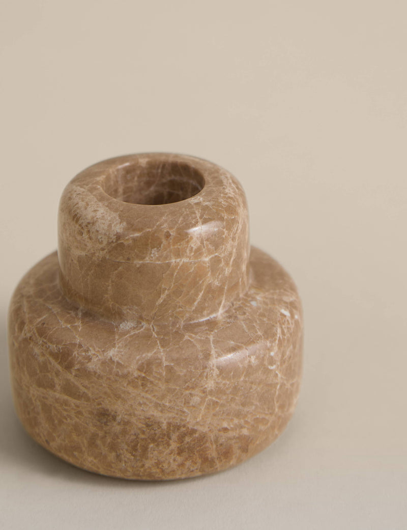 Marble hybrid candle holder with taper and tealight - British product
