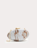 M&S marble pearl clutch bag with gold-tone hardware (British brand)