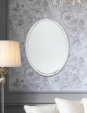 Laura Ashley Marcella oval wall mirror with bevelled mirror tiles - British product