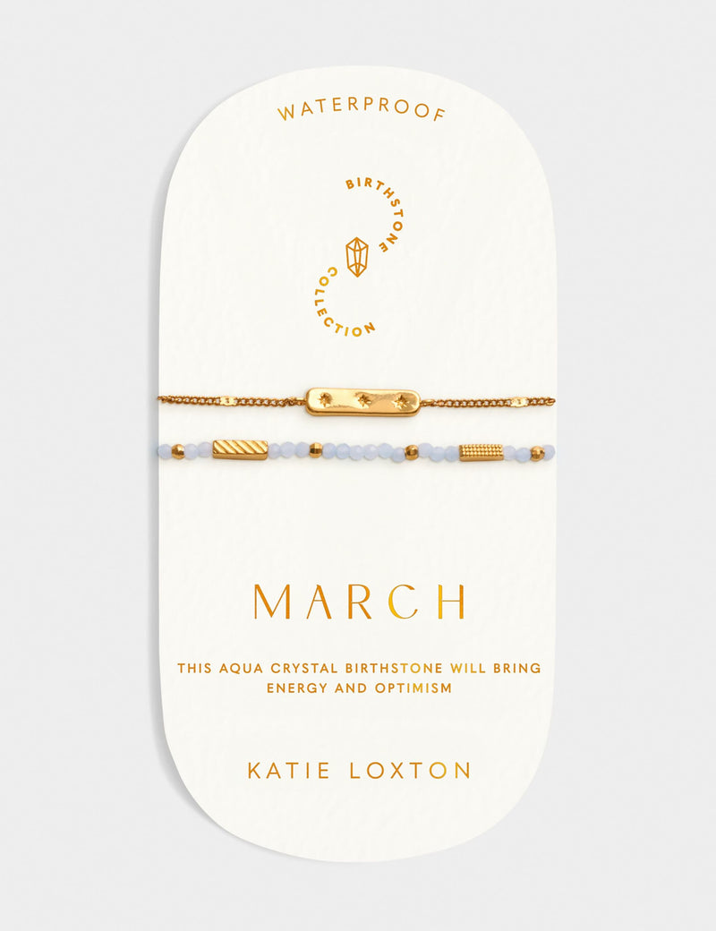 Katie Loxton March Birthstone Bracelet - British product