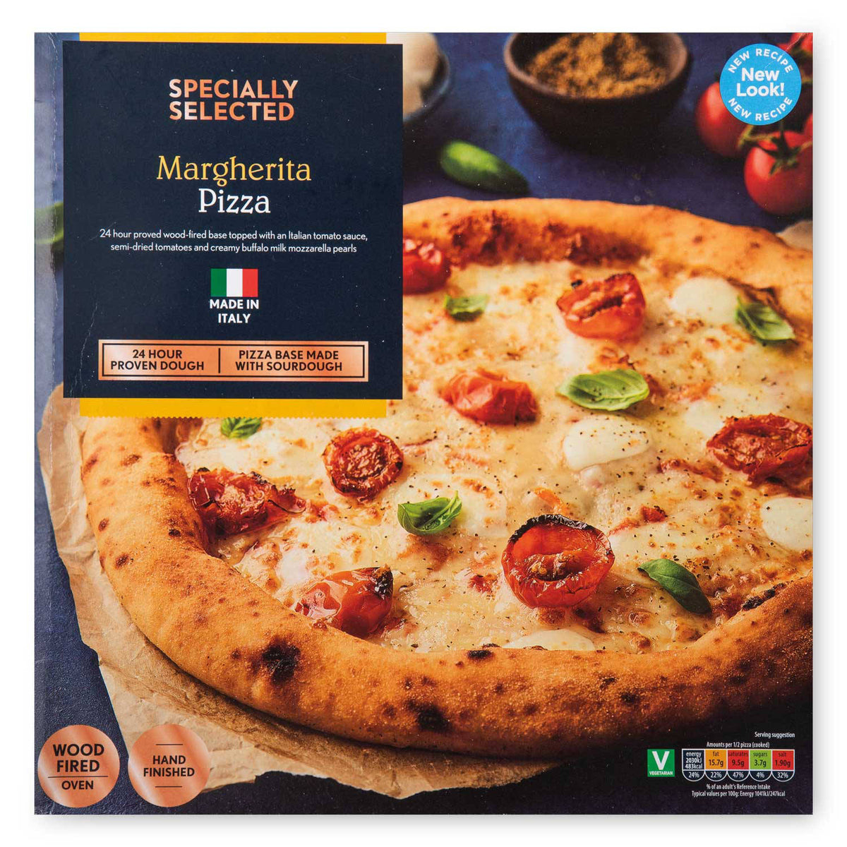 Pizza Margherita Italian stonebaked (British brand)