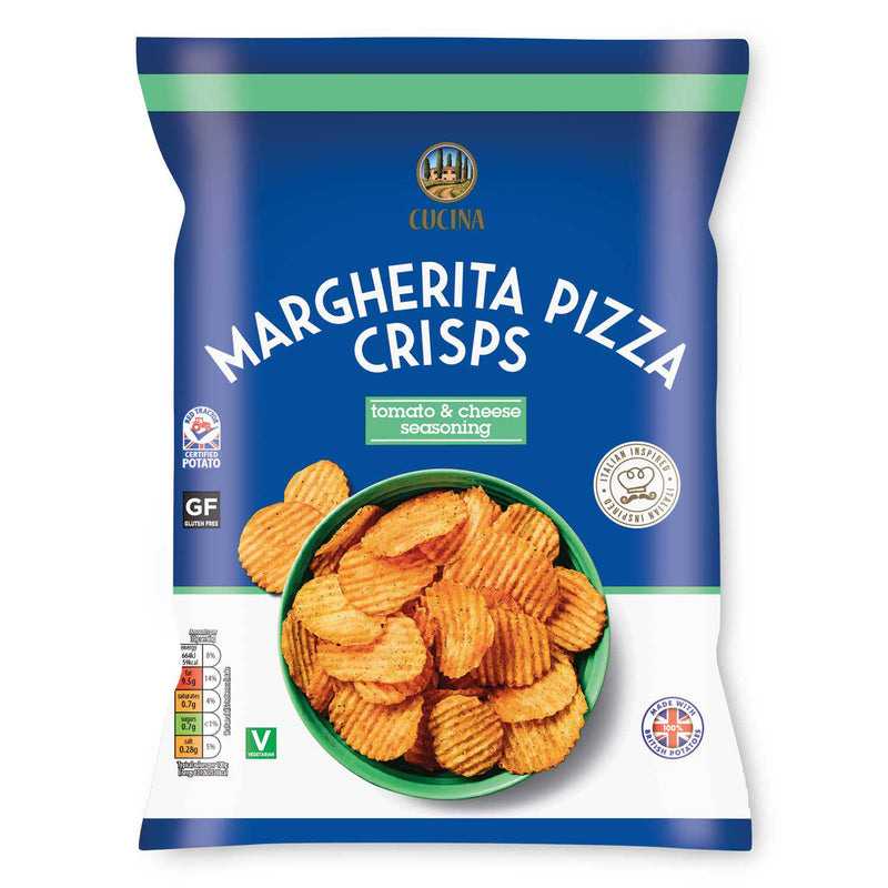Crisps Margherita Pizza flavour, imported from the UK