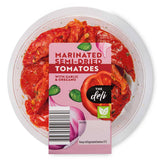 Marinated tomatoes with garlic and oregano in oil - British product
