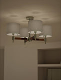 Marlowe metal flush ceiling light four-arm design - British product