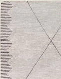 Asiatic Mason rug with bold zig-zag border, imported from the UK
