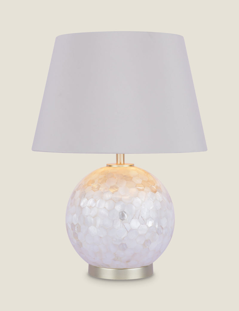 Laura Ashley Mathern table lamp mother of pearl 43cm, imported from the UK