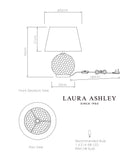 Laura Ashley Mathern table lamp mother of pearl 43cm, imported from the UK
