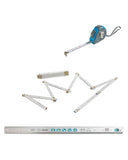 Folding ruler 2m set of 2 measuring tools, UK version