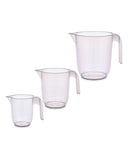 Measuring jugs 3 pack with grey or blue rim (British brand)