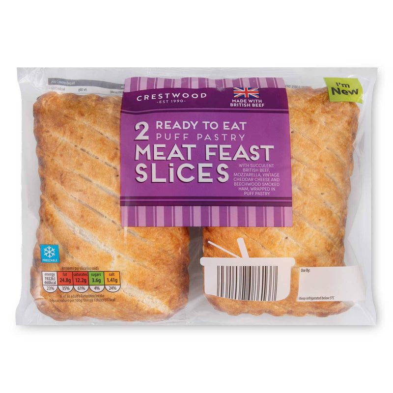 Meat Feast slices 2 pack, savoury flavour, UK version