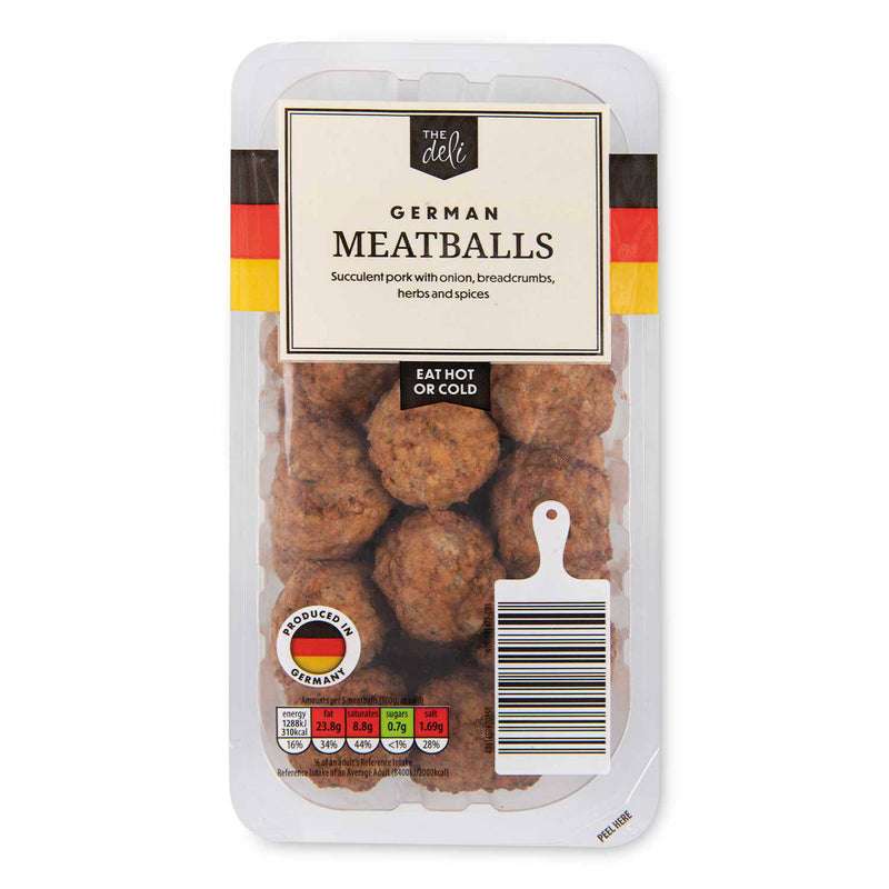 The Deli pork meatballs (British brand)